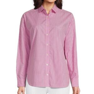 J.McLaughlin Finn Poplin Gingham Print Long Sleeve Button down  Shirt